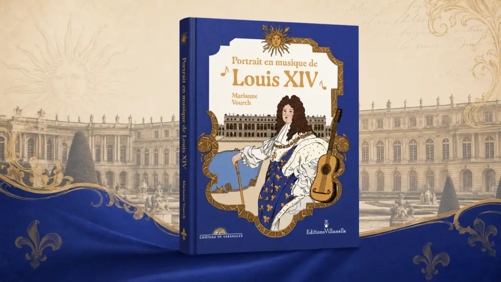 Découvrez le teaser de Portrait en musique de Louis XIV, le livre de Marianne Vourch qui plonge les jeunes lecteurs au cœur de Versailles